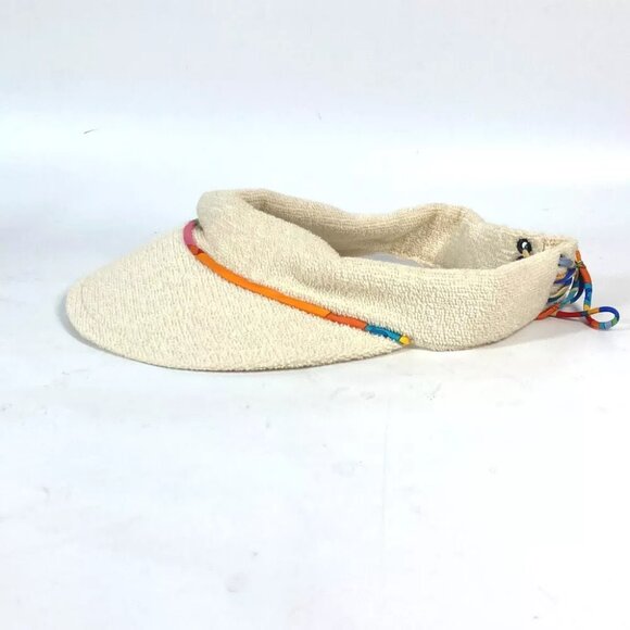 HERMES pile hat Sun visor cotton IvoryBased/Multicolore - Picture 7 of 11